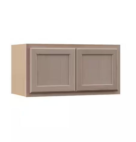 Hampton Bay Recessed Panel 30 in. W x 12 in. D x 15 in. H Assembled Wall Bridge Cabinet in Unfinished - Lot 118JF