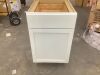Hampton Bay Courtland 21 in. W x 24 in. D x 34.5 in. H Assembled Shaker Base Kitchen Cabinet in Polar White - Thumbnail 2