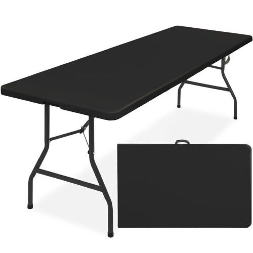 Portable Folding Plastic Dining Table w/ Handle, Lock - 8ft - Lot 625