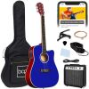 Beginner Acoustic Electric Cutaway Guitar Set w/ Gig Bag, Strap - 41in - Thumbnail 1