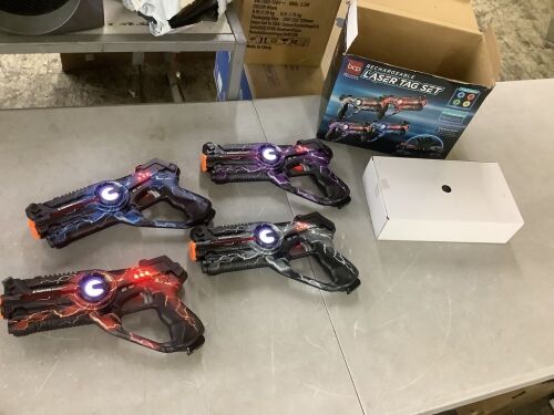 Set of 4 Rechargeable Laser Tag Blasters w/ Docking Station, No Vests Needed - Lot 702