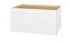 Hampton Bay Avondale 36 in. W x 24 in. D x 18 in. H Ready to Assemble Plywood Shaker Wall Bridge Kitchen Cabinet in Alpine White - Thumbnail 4