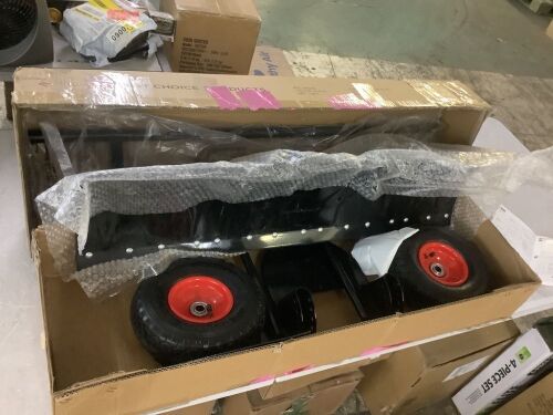 Galvanized Blade 2-Wheel Snow Pusher w/ Adjustable Handle - 36in - Lot 517