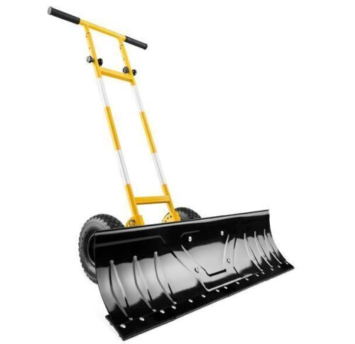 Galvanized Blade 2-Wheel Snow Pusher w/ Adjustable Handle - 36in - Lot 519