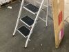 Folding Steel 4-Step Ladder w/ Hand Rail, Wide Steps, 330lbs Capacity - Thumbnail 3