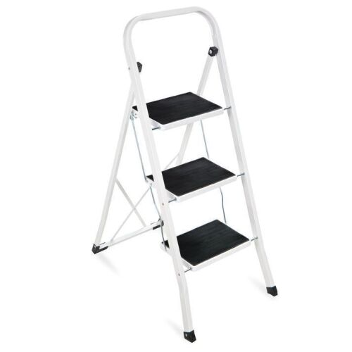3 Step Ladder Folding Sturdy Lightweight Portable Step Stool - Lot 424