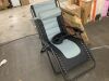 Oversized Padded Zero Gravity Chair, Folding Recliner w/ Headrest, Side Tray - Thumbnail 2