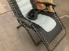 Oversized Padded Zero Gravity Chair, Folding Recliner w/ Headrest, Side Tray - Thumbnail 3