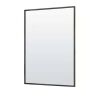 24 in. W x 36 in. H Rectangular Aluminum Alloy Framed Modern Black Wall Mirror - Thumbnail 1