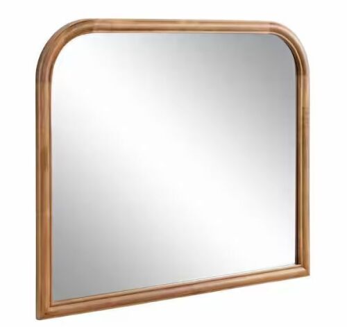 Kate and Laurel Glenby 34.00 in. W x 28.00 in. H Rustic Brown Arch Transitional Framed Decorative Wall Mirror - Lot 329JF