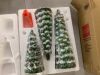 Set of 3 Pre-Lit Ceramic Tabletop Christmas Trees - Thumbnail 3