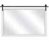 40 in. W x 26 in. H White Rectangle Wood Framed Accent Wall Mirror - Thumbnail 1