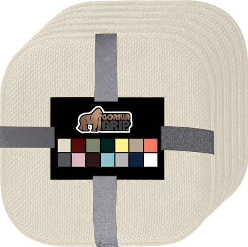 GORILLA GRIP Slip Resistant Chair Cushions, 6 Pack - Lot 568