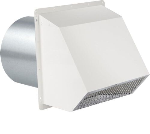 8 Inch Hooded Wall Vent with Screen and Damper - Lot 768