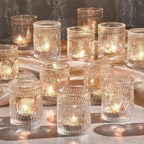 Clear Glass Votive Candle Holders, 30 pc - Lot 774