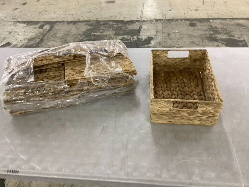Woven Storage Baskets, 9" x 12", 6 Pack - Lot 572