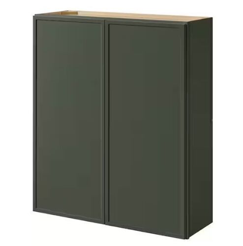 Hampton Bay Leyton 36 in. W x 12 in. D x 42 in. H Ready to Assemble Plywood Slim Shaker Wall Kitchen Cabinet in Fern Green - Lot 55JF