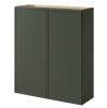Hampton Bay Leyton 36 in. W x 12 in. D x 42 in. H Ready to Assemble Plywood Slim Shaker Wall Kitchen Cabinet in Fern Green - Thumbnail 1