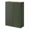 Hampton Bay Leyton 30 in. W x 12 in. D x 42 in. H Ready to Assemble Plywood Slim Shaker Wall Kitchen Cabinet in Fern Green - Thumbnail 1