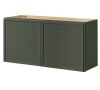 Hampton Bay Leyton 36 in. W x 24 in. D x 18 in. H Ready to Assemble Plywood Slim Shaker Wall Bridge Kitchen Cabinet in Fern Green - Thumbnail 1