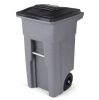 Toter 32 Gal. Graystone Trash Can with Quiet Wheels and Attached Lid - Thumbnail 1
