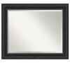 Amanti Art Medium Rectangle Satin Black Beveled Glass Modern Mirror (27.75 in. H x 33.75 in. W) - Thumbnail 1