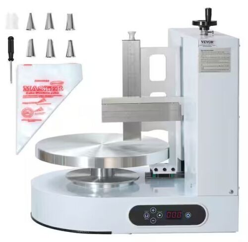 VEVOR Aluminum Alloy Cake Decorating Machine, Low Noise 25-320RPM Speed, 4-12 in. Cake - Lot 40JF