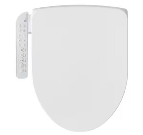 BIO BIDET HD-7000 Electric Bidet Seat for Elongated Toilets in White with Fusion Heating Technology - Lot 50JF