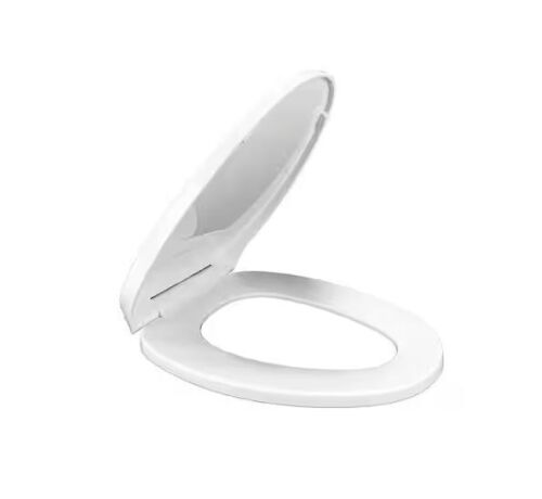 Glacier Bay Elongated Slow Close Closed Toilet Seat in White - Lot 848JF