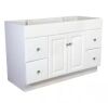 Design House Wyndham 48 in. 2-Door 4-Drawer Bath Vanity Cabinet Only in Semi-Gloss White - Thumbnail 1