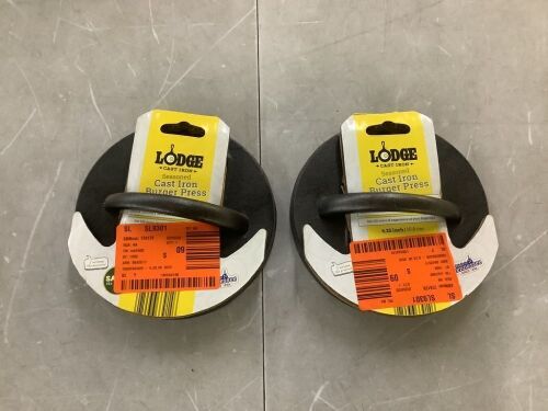 Lot of (2) Lodge 6.25 in. Cast Iron Burger Press - Lot 867JF