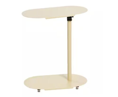 32"H Beige Steel Adjustable C Table - Lot 874JF