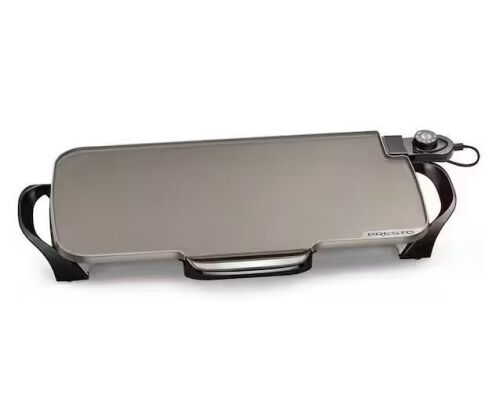 Presto 264 sq. in. Black Ceramic Electric Griddle with Temperature Sensor - Lot 875JF