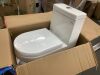 Hanikes One-Piece 1.1/1.6 GPF Dual Flush Round Toilet in White Soft Close Seat Included - Thumbnail 2