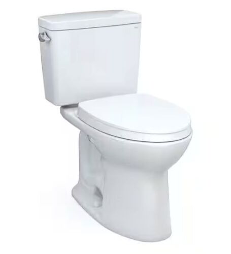 TOTO Drake 12 in. Rough In Two-Piece 1.6 GPF Single Flush Elongated Toilet in Cotton White, SoftClose Seat Included - Lot 27JF
