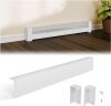 4ft Galvanized Steel Easy Slip-On Baseboard Heater Cover - Thumbnail 1