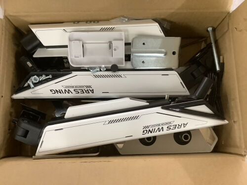 ARES WING RGB Dual Monitor Arm for 17-38" Ultrawide Screens, Holds 35.2lbs - Loose Hardware - Lot 270