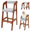 Wooden High Chair for Toddlers with Removable Cushion - Thumbnail 1