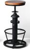 Industrial Bar Stool with Cushion - Thumbnail 1