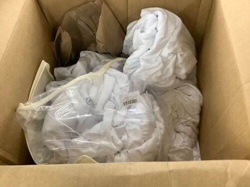 White Wrinkle Free Backdrop Curtains, 8 Panels, 14' x 5' - Lot 585