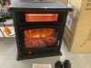 1500W Electric Radiant Fireplace Stove Heater, Realistic 3D Flame - Missing Remote - Thumbnail 3