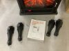 1500W Electric Radiant Fireplace Stove Heater, Realistic 3D Flame - Missing Remote - Thumbnail 4