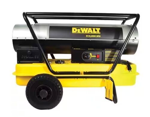 DEWALT Heavy Duty 215,000 BTU Yellow Forced Air Kerosene Outdoor Space Heater - Lot 12JF