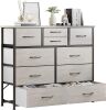 LUMTOK 10 Fabric Drawer Storage Dresser - Thumbnail 1