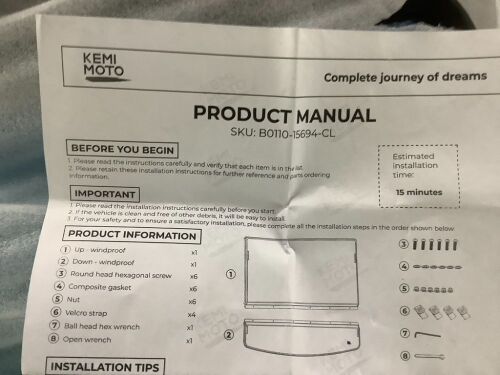 Kemimoto UTV Windshield - Lot 190