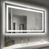 40X32 LED Smarth Bathroom Mirror with Lights, Anti-Fog, Dimmable, Backlit + Front Lit - Thumbnail 1