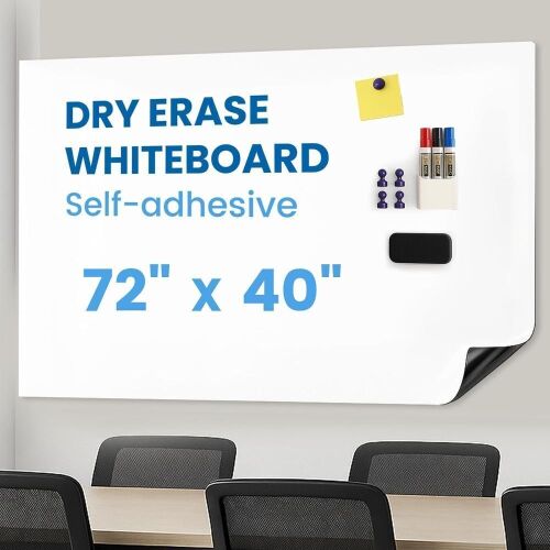 Large Magnetic Whiteboard for Wall 72" x 40" - Lot 533