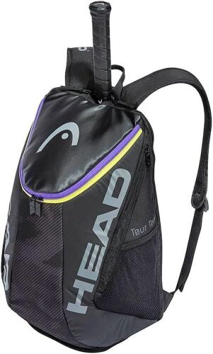 HEAD Tour Team Tennis Backpack 2 Racquet Carrying Bag w/Padded Shoulder Straps & Shoe Compartment - Lot 597