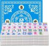 1.2-inch Lantian Jade White American Mahjong Tile Set with Mahjong Table Mat - Thumbnail 1