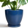 8" Ceramic Plant Pot with Drainage and Tray - Thumbnail 1
